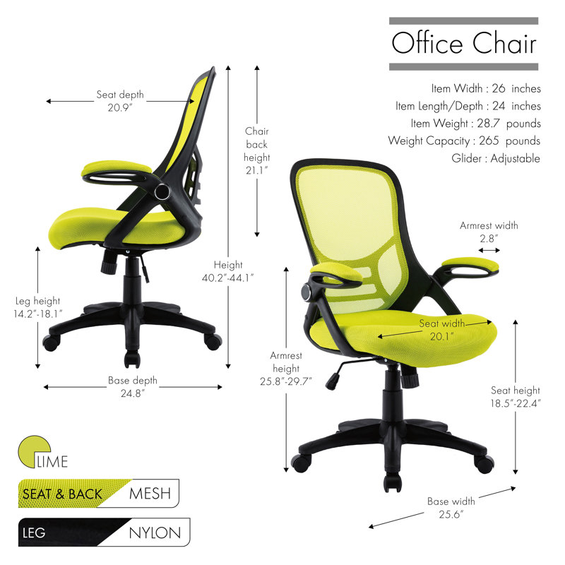 Hahira Mesh Task Chair, Lime