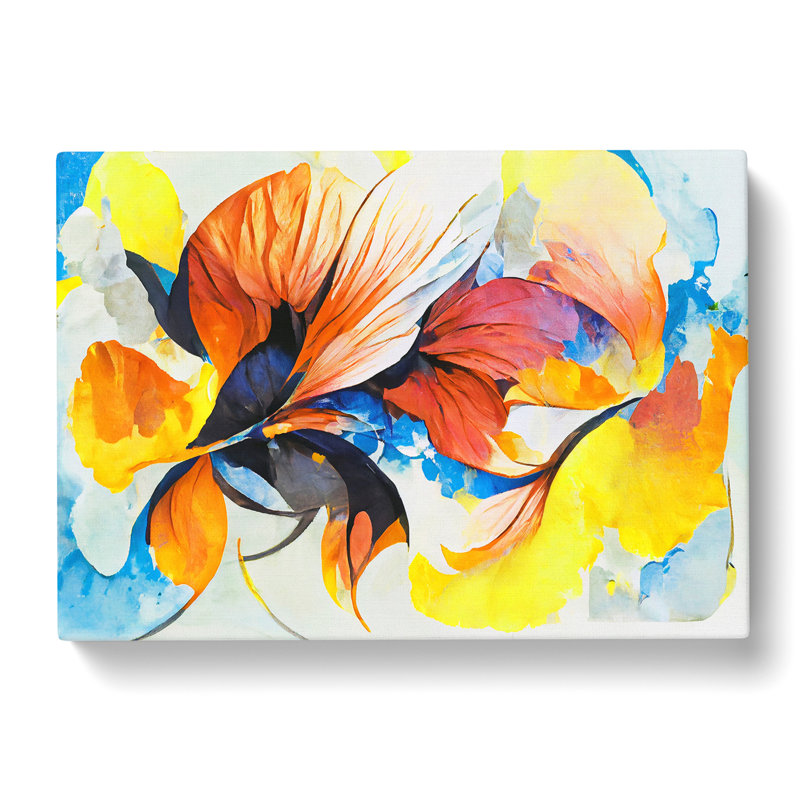 Modern Abstract Flowers Vol.1 - Wrapped Canvas, 50cm H x 76cm W x 3cm D