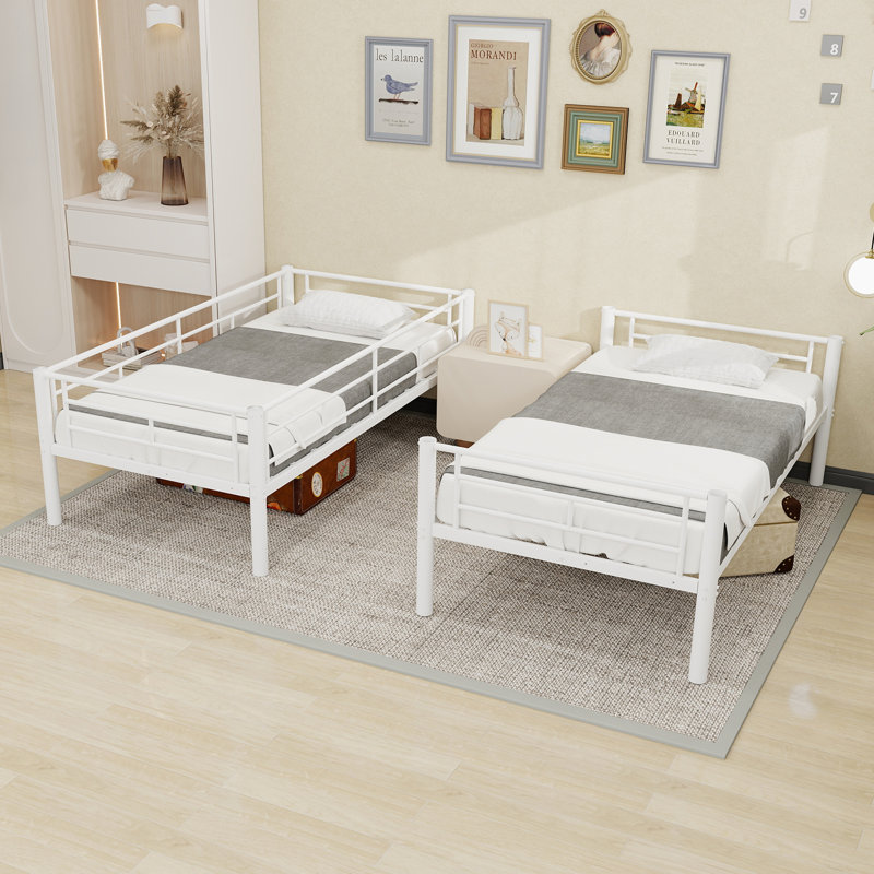 Metal Bed, White