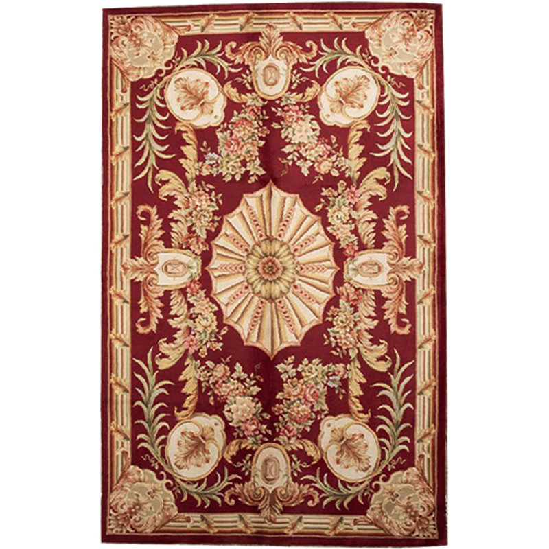 Hand-Knotted High-Quality Red Area Rug