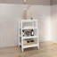 Étagère de rangement blanche, pour la salle de bain et le salon 4 Assemblage rapide -