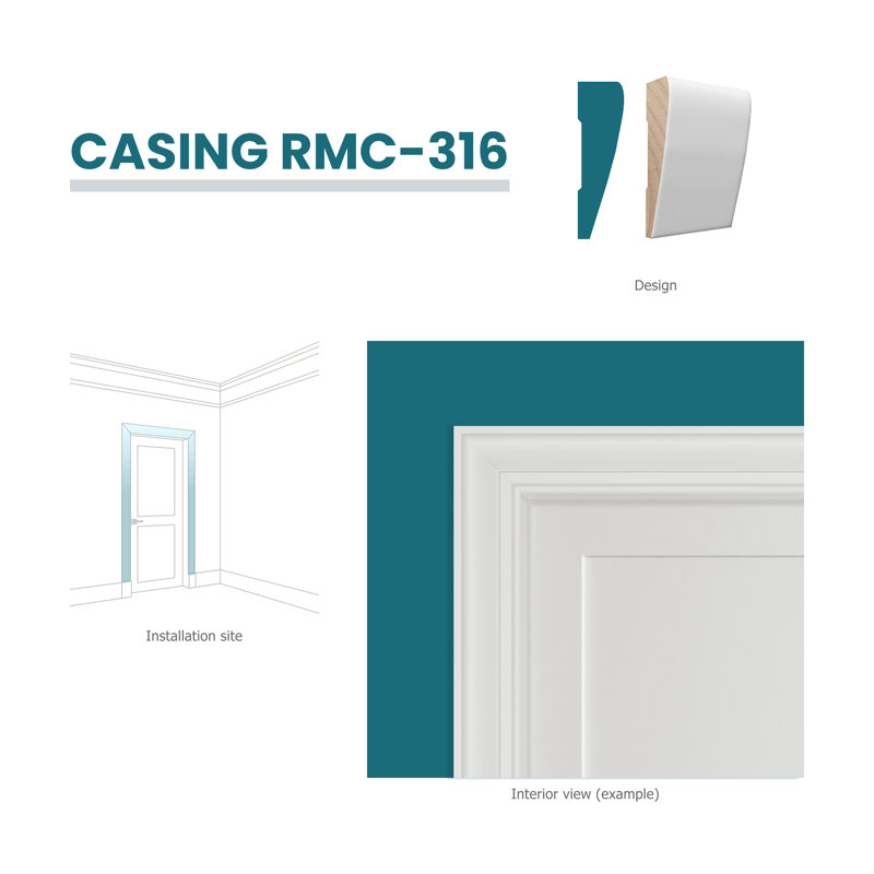 RMC 316 11/16 po x l 2 1/4 po apprêté en pin jointé au doigt 3 pièces au total, 2,25 po x 96 po x 0,6875 po