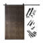 Porte de grange 4-en-1 fini et non assemblée en ébène de 48 po x 80 po Homber Ebony-139151142-139151149
