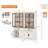 Laziza 5 Tier Bookcase With Barn Door,73.3" Tall Open Storage Bookshelf,Floor Standing Farmhouse Display Organizer With Drawer For Home Office,Living Room-114376471