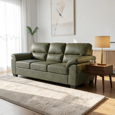 Canapé moderne Oliver 81" en tissu, accoudoirs rembourrés, idéal pour les petits espaces