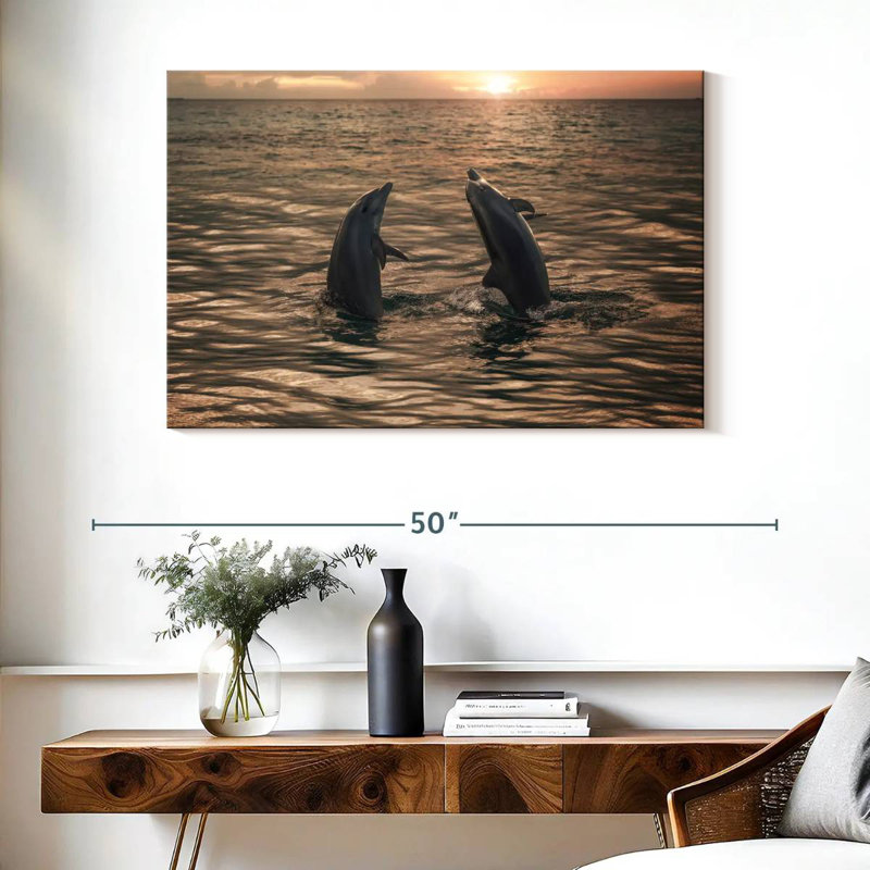 Dauphins dansants Brampt, H 26 po x l 39 po