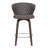 Stevan Swivel Counter & Bar Height Barstool with Metal Footrest in Faux Leather, and Wood-1406005159