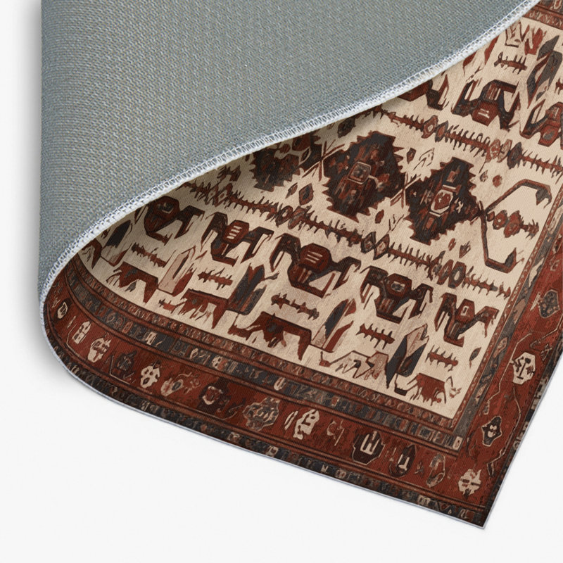 Tapis d'intérieur et d'extérieur brun Persian, Rectangulaire 2 pi x 3 pi