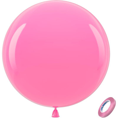 Pink Giant Balloons 36 Inch - 8 Pack Jumbo Bridal Pink Balloon Large Round Light Pink Latex Balloons For Birthday Wedding Anniversary Bridal Shower Gender Reveal Party Decoration