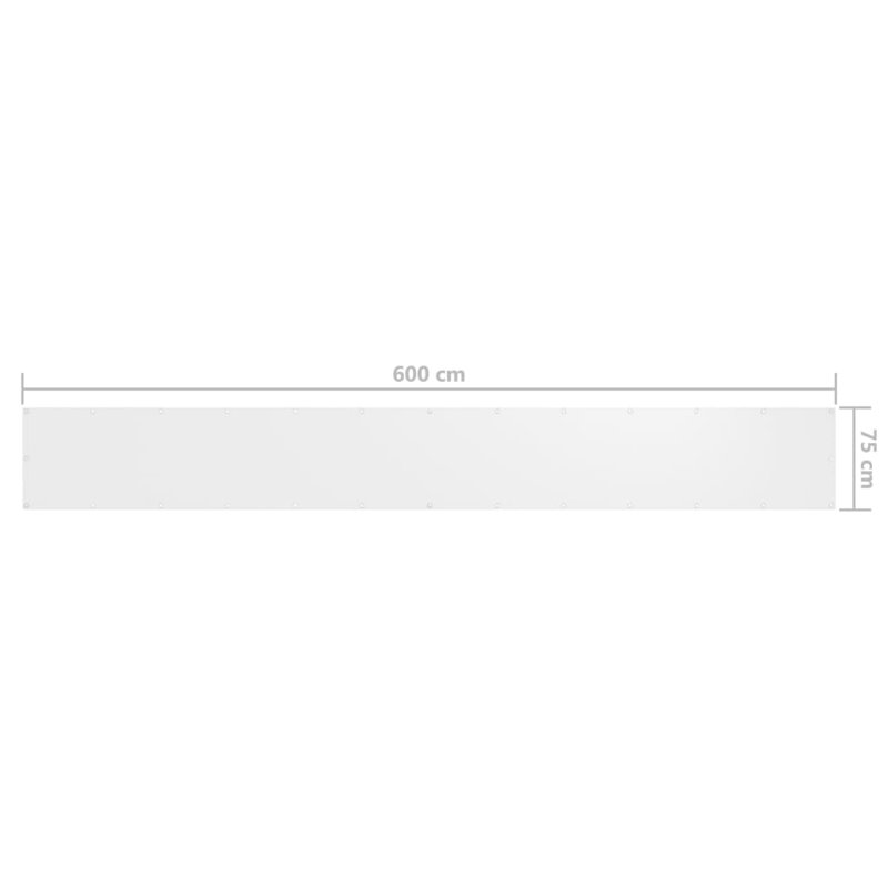 Fitzsimons 0.75m x 6m Rectangular Shade Sail, White