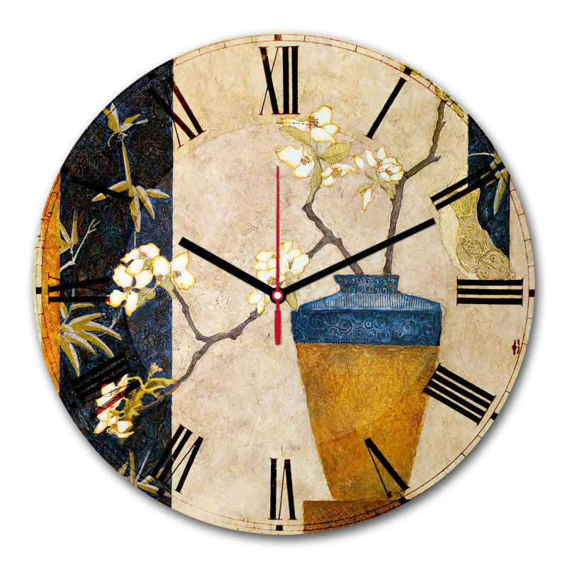 Horloge murale élégante Elegant, 11,8 pouces de diamètre | 100% panneau de fibres à densité moyenne avec une épaisseur de 0,2 pouce | Design élégant pour la maison ou le bureau | La montre moderne ajoute de la sophistication à n'importe quel espa