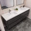 Ensemble de meuble-lavabo double mural 70,6 po Azden-1159908137