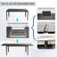 Table de salle à manger extensible pour patio, table d'extérieur en aluminium et métal pour table rectangulaire pour 6 à 8 personnes