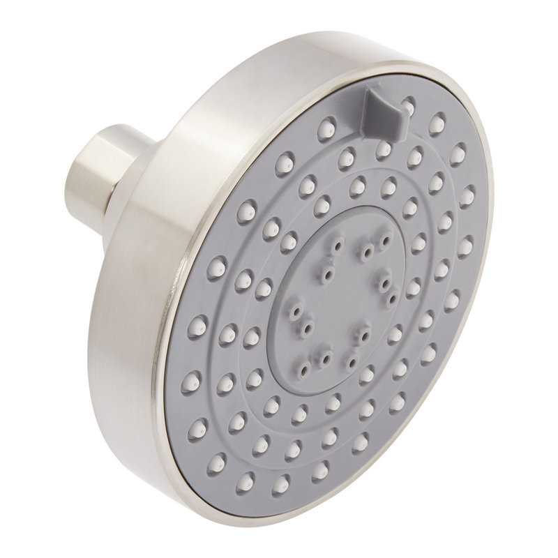 Contemporary Round Multifunction Shower Head, Brushed Nickel
