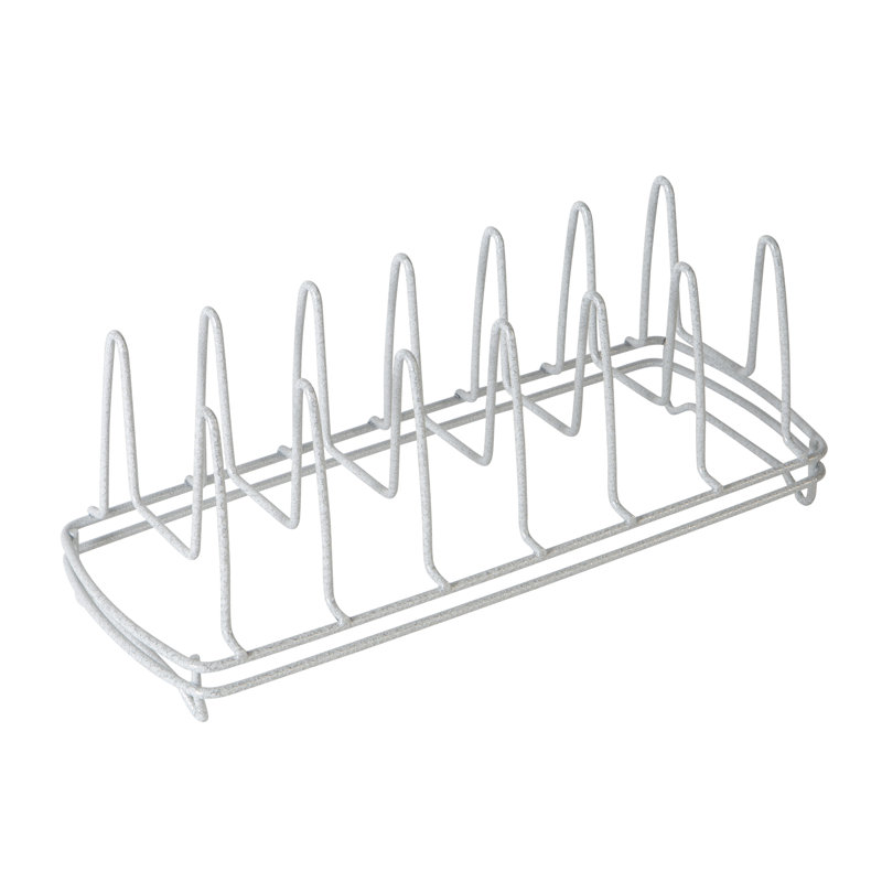 Speckled Lid Shelving Rack, White