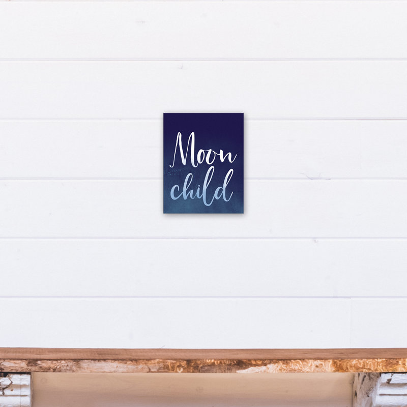 Art sur toile lune enfant Brady, H 10 po x l 8 po x P 1,25 po