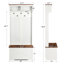 Garde-robe, garde-robe, rangement dans la chambre à coucher, portemanteau minimaliste, blanc rétro