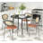 Round Drop Leaf Folding Kitchen Dining Table, Space-Saving Table for Small Spaces, Apartments