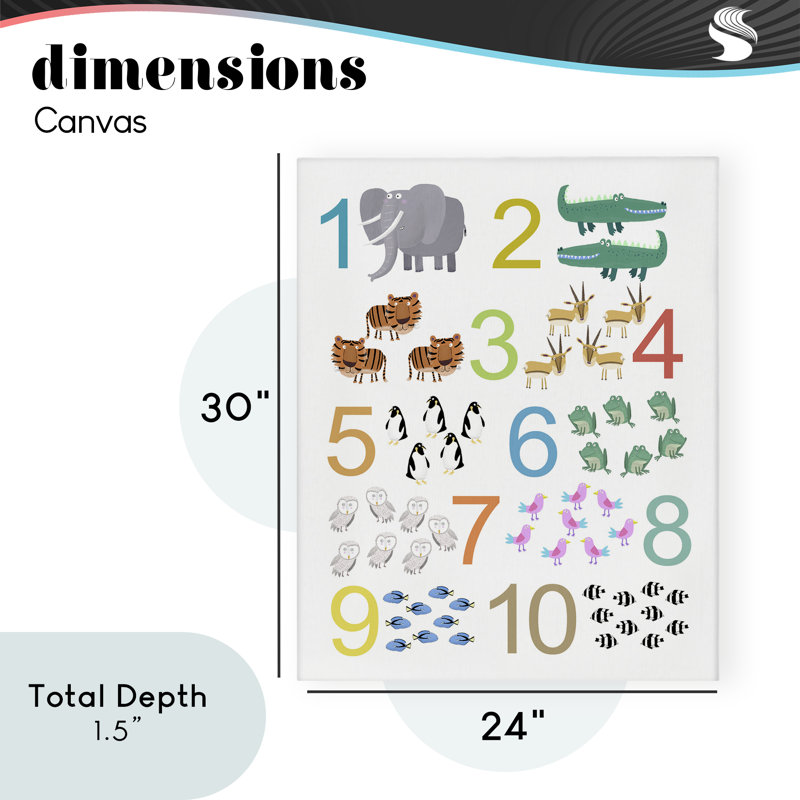 Kid's Counting Animals, toile par Carla Daly