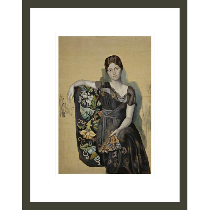 Portrait d'Olga dans un fauteuil (Portrait d'Olga dans un fauteuil) par Pablo Picasso, H 16,75 po x l 13,17 po