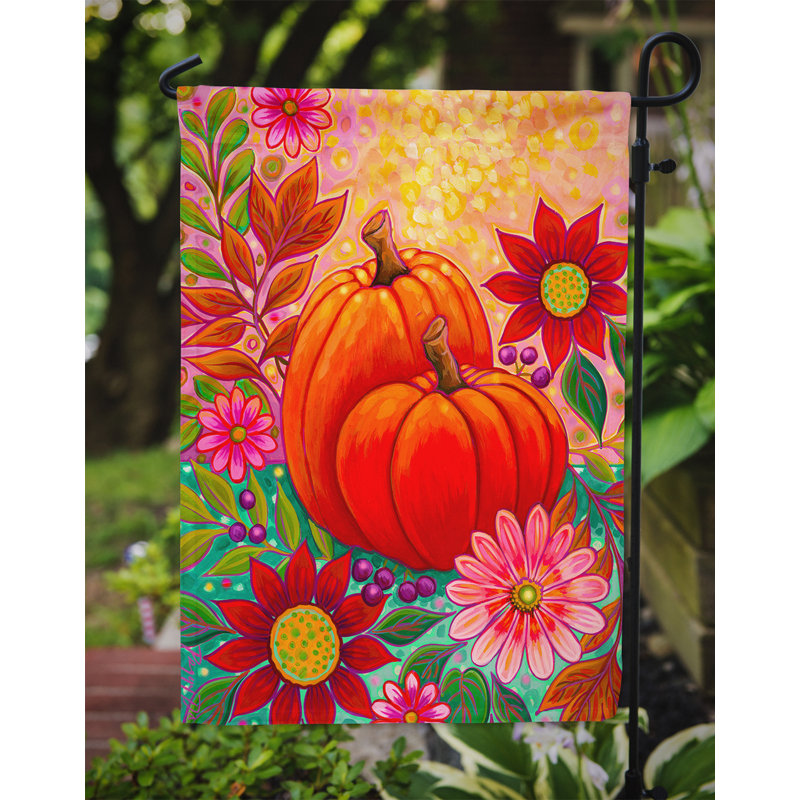 Drapeau de jardin en polyester 15,5 x 11 po Guerina, Récolte de fleurs dorées à l'automne