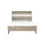 Grand lit plateforme en bois d'acacia deux tons Bridges
