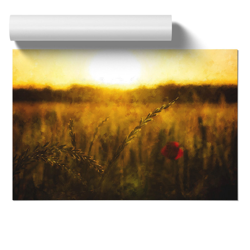 Poppy In A Meadow - No Frame Print, 42cm H x 59cm W x 0.1cm D