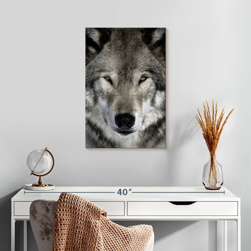 Brampt Gray Wolf Head, 24" H x 16" W