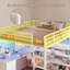 Lit mezzanine simple avec bureau de jeu en L, huche et tiroirs de rangement et station de charge, structure de lit mezzanine en métal avec lumières RVB-1773450401-1745964792