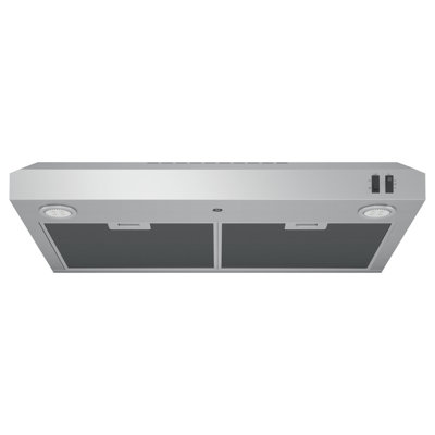 GE Appliances 30" 270 CFM Convertible Under Cabinet Range Hood with Mesh Filter and Light Included