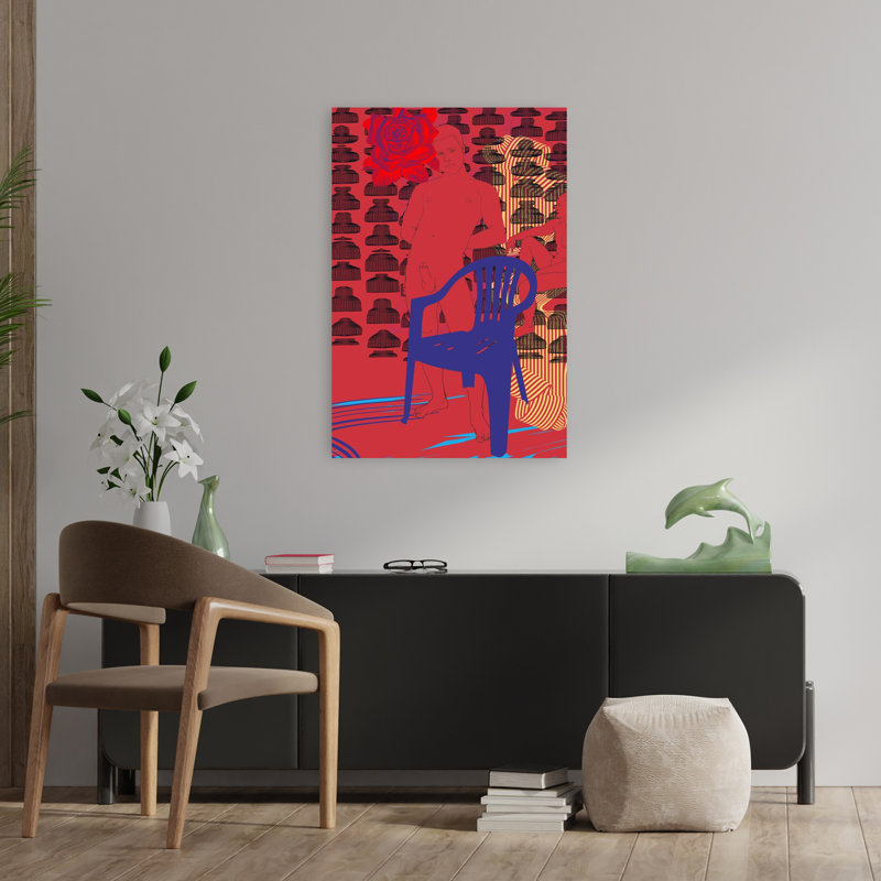 Art contemporain contemporain abstrait, H 36 po x l 24 po