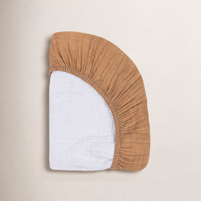Burnt Sienna Quilted Muslin Changing Pad Cover