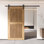Porte de grange en bois de pin non finie et non assemblée 48 po x 80 po Homacer