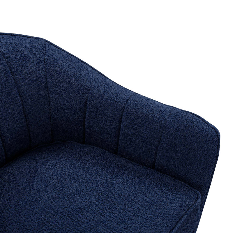 Chaise d'appoint Mid-Century moderne en chenille 1pc