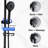10" Rainfall & Handheld Showerhead Shower System With Matte Black Slide Globule Head And Gathering