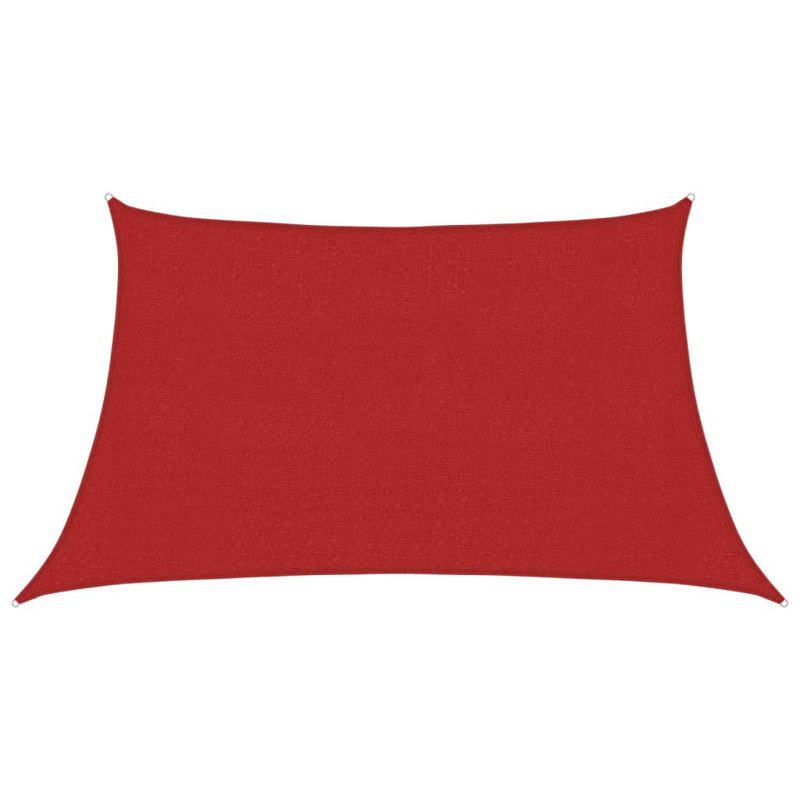 Dakota Fields Plastic Cover Retractable Freestanding Awning, Red, 400cm W x 200cm D
