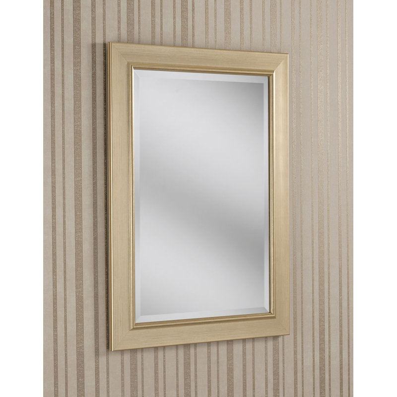 Domingue Flat Wall Mirror, 103cm H x 73cm W, Gold