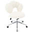 Height Adjustable Chair With Ergonomic Design And Fabric Cover Swivel Thick Padding Construction
