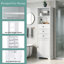 Grande armoire de rangement autoportante avec 3 tiroirs et tablettes réglables