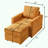 Upholstered Accent sofa with Ottoman-2028518478