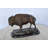 Bison Standing Bronze Statue, Bellaire American Buffalo Sculpture with Marble Base, 11"L x 6"W x 8"H