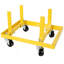 Support de moteur à roulettes 750Lbs, largeur et longueur réglables, avec 2 courroies de boucle, jaune