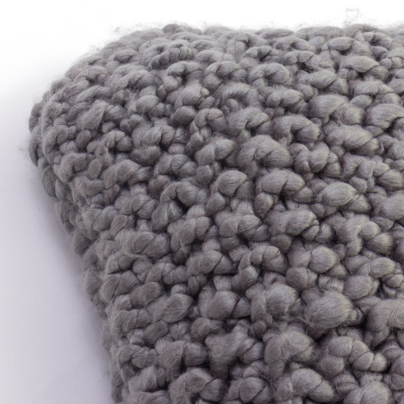 Tate Square Pillow Cover & Insert, Gray