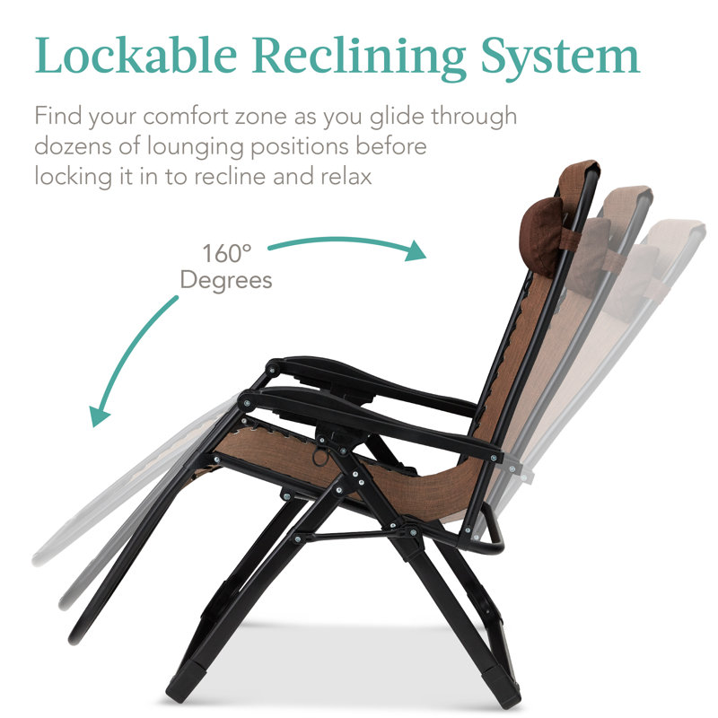 Rodriga Folding Zero Gravity Chair, Woodland Brown
