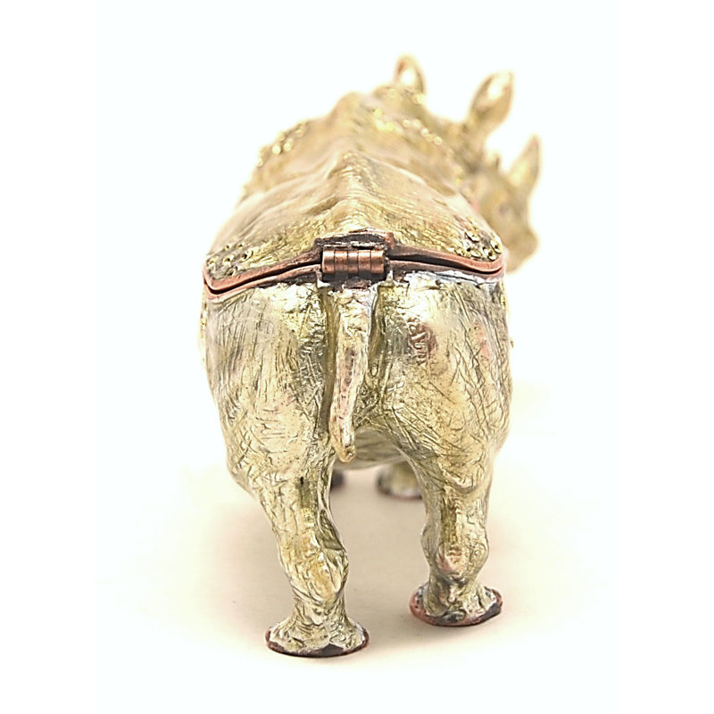 Rhinoceros Metal Decorative Box