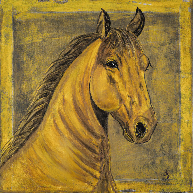 «D’oro Palomino Horse», reproduction sur toile tendue, H 32 po x l 32 po x P 1,5 po