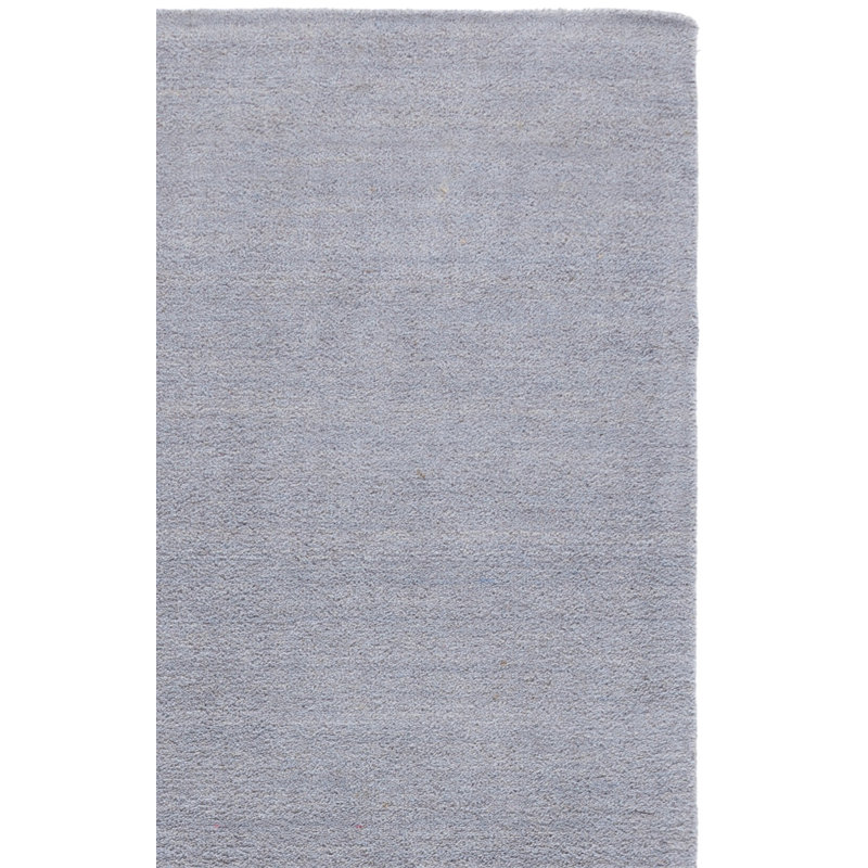 Tapis gris en laine tissé à plat fabriqué à la main Southbury, Rectangle 6 pi x 9 pi