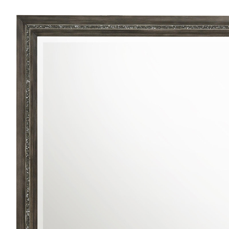 Miroir carré pour commode gris Srikanth, 40,25 po x 40,25 po