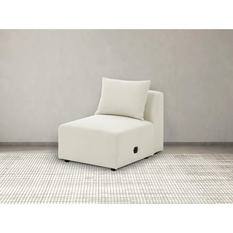 Fauteuil de chambre de 25,5 po Raaid, Fil beige bouclé