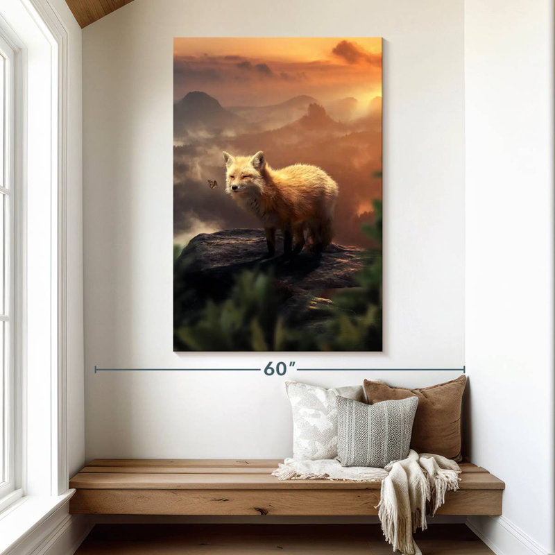 Brampt The Fox On The Mountain, 51" H x 34" W